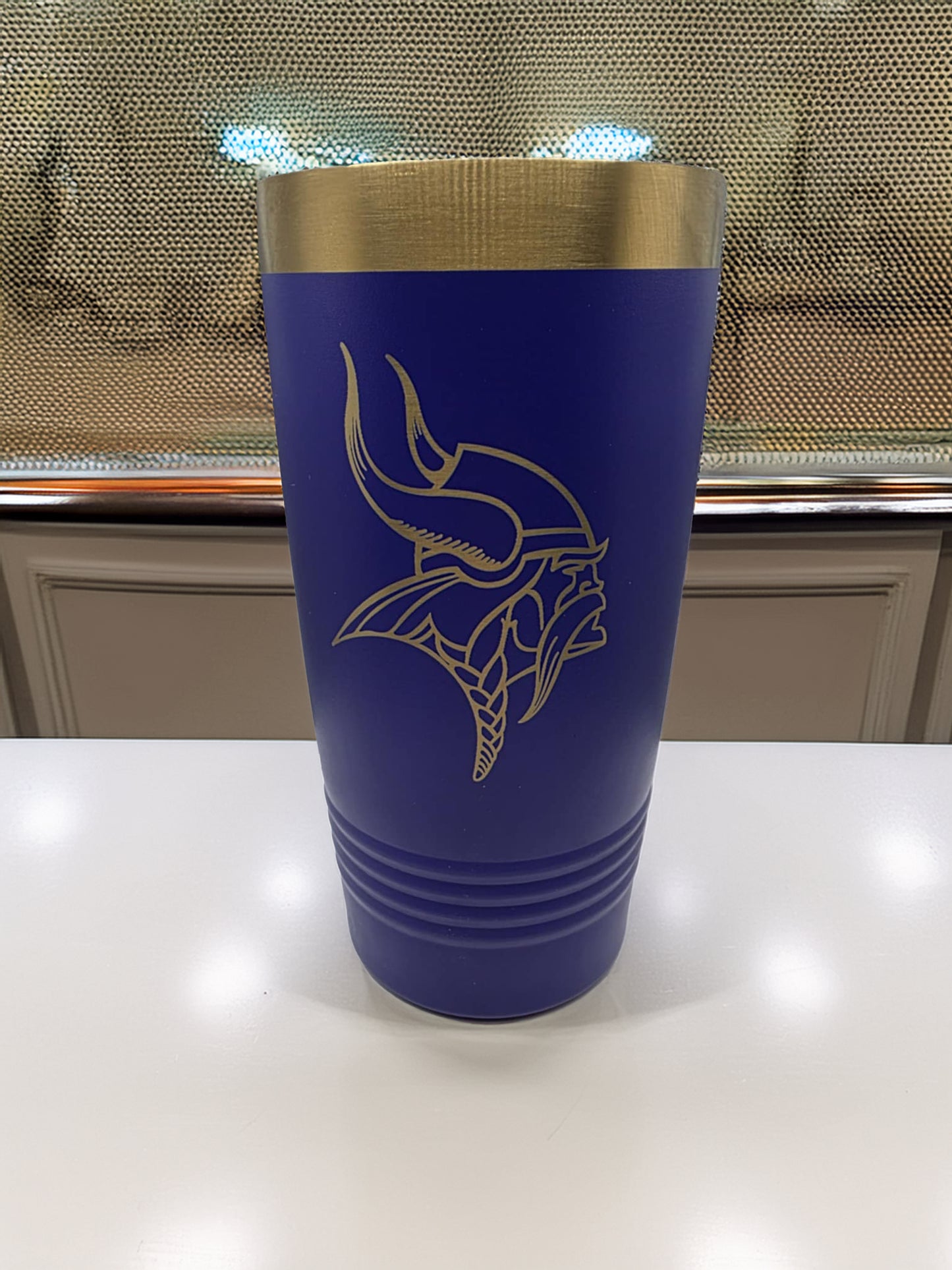 Minnesota Vikings Purple and Gold Polar Camel 20 oz. Football Tumbler with Slider Lid