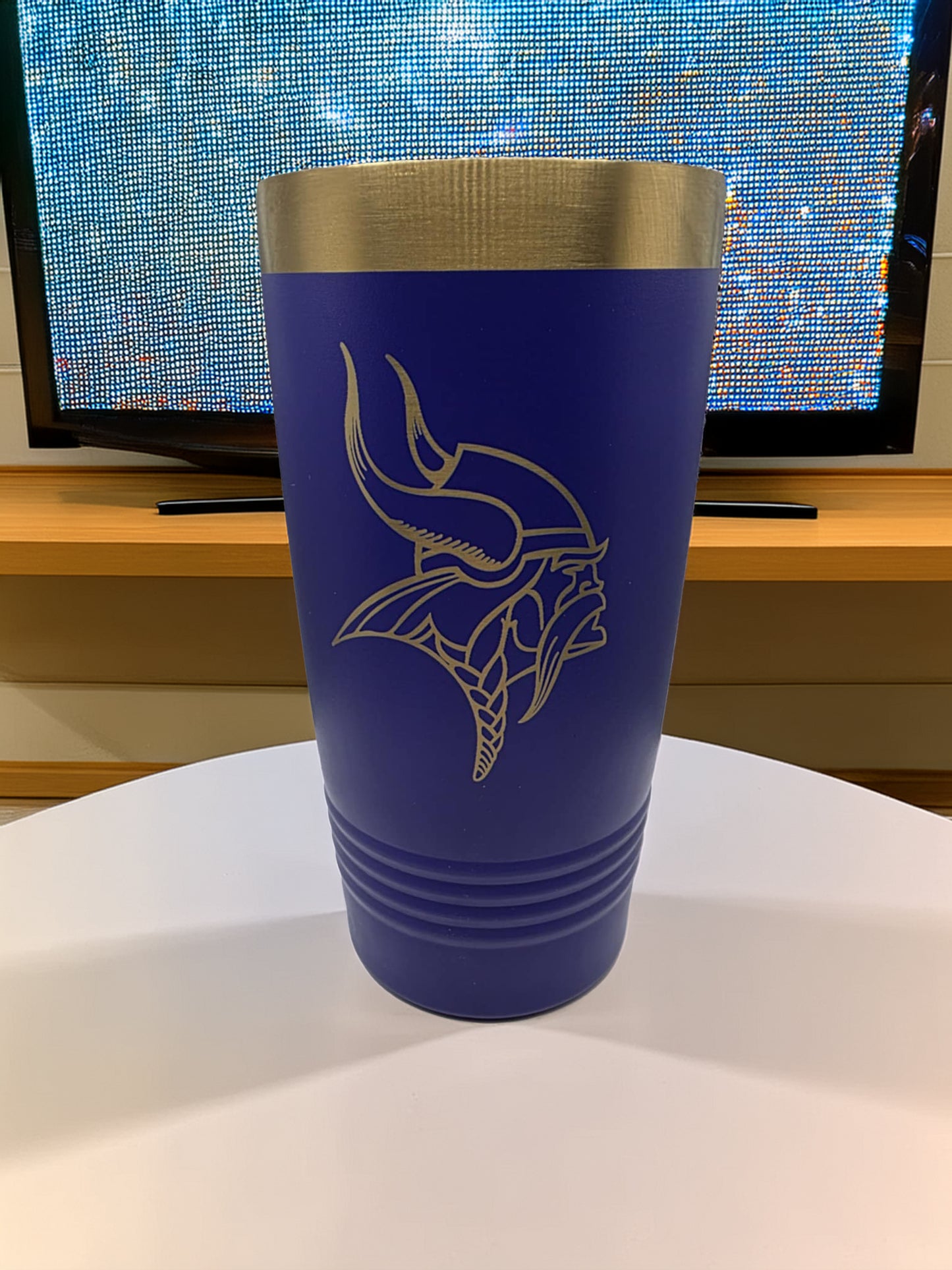Minnesota Vikings Purple and Gold Polar Camel 20 oz. Football Tumbler with Slider Lid