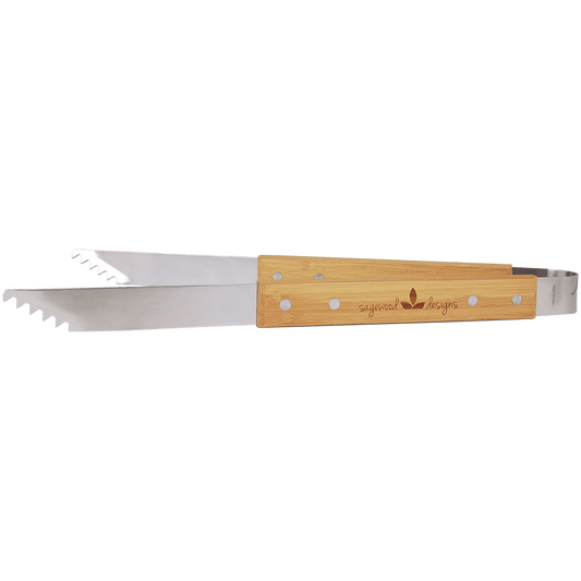 Bamboo Barbeque Tongs - 14"