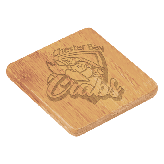 Square Bamboo Coaster - 3 1/2" x 3 1/2"
