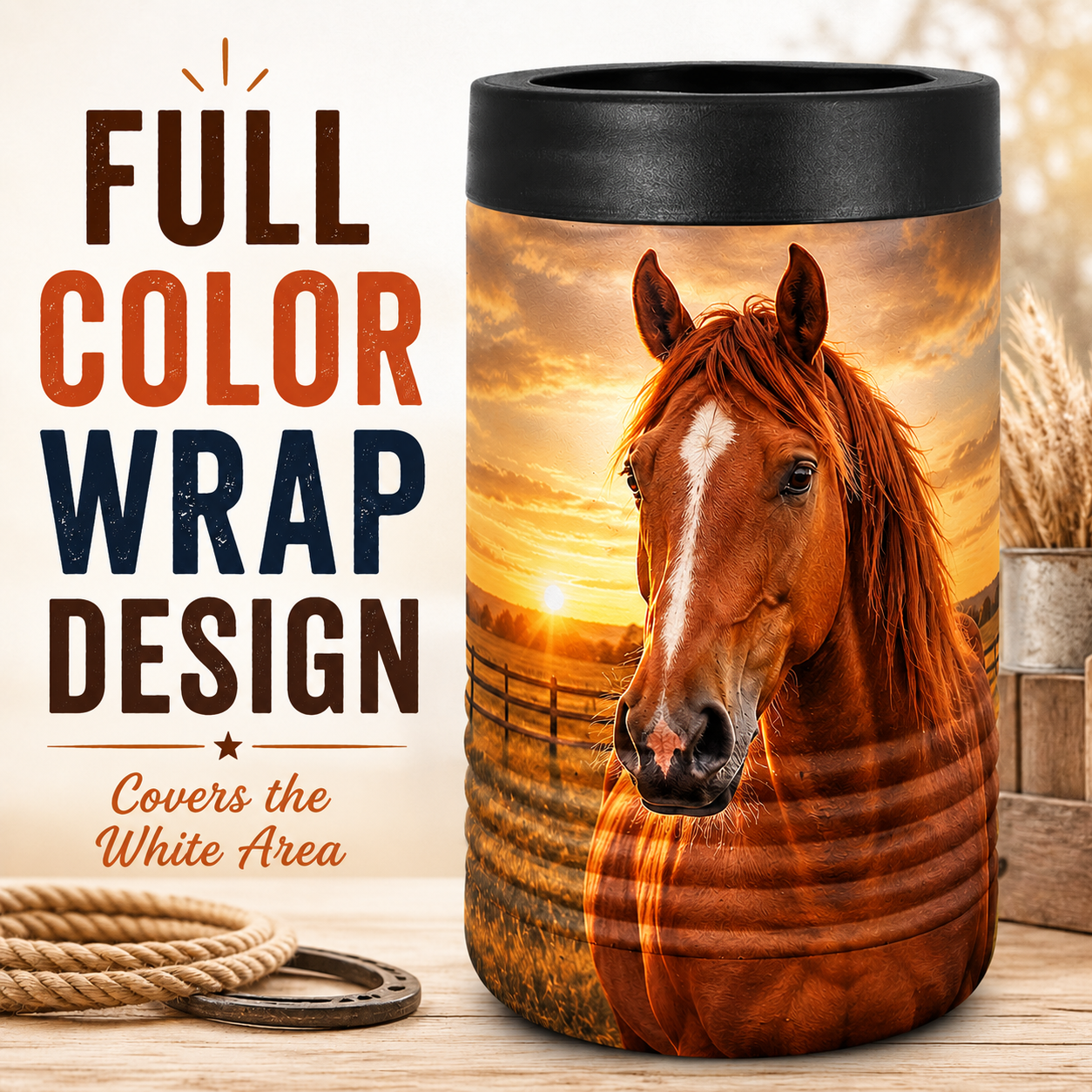 Custom Horse Photo Beverage Holder