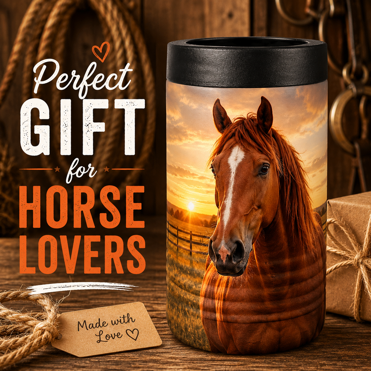 Custom Horse Photo Beverage Holder