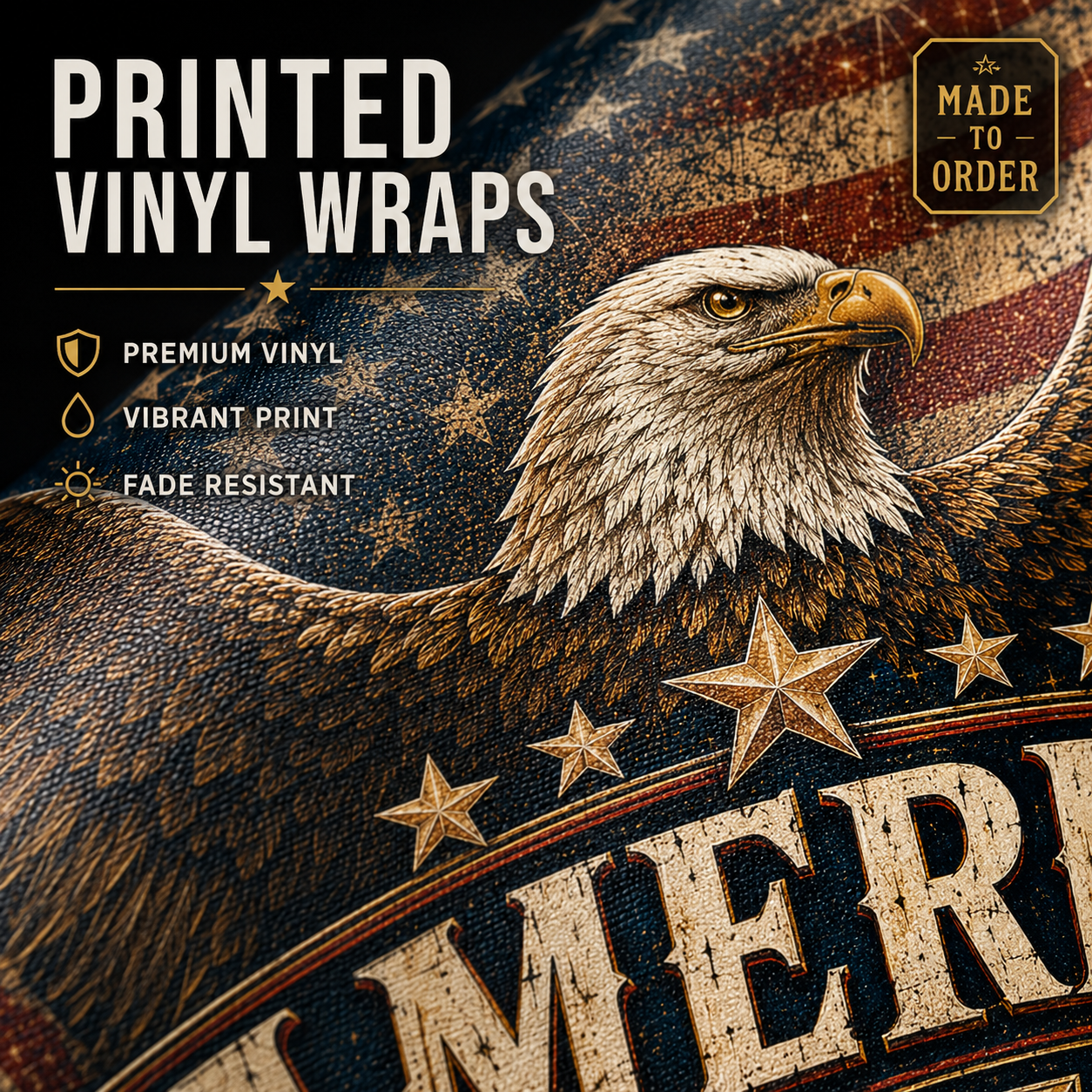 America 250 Celebration Cornhole Board Wraps | Patriotic Eagle 1776-2026 Vinyl Wrap Set