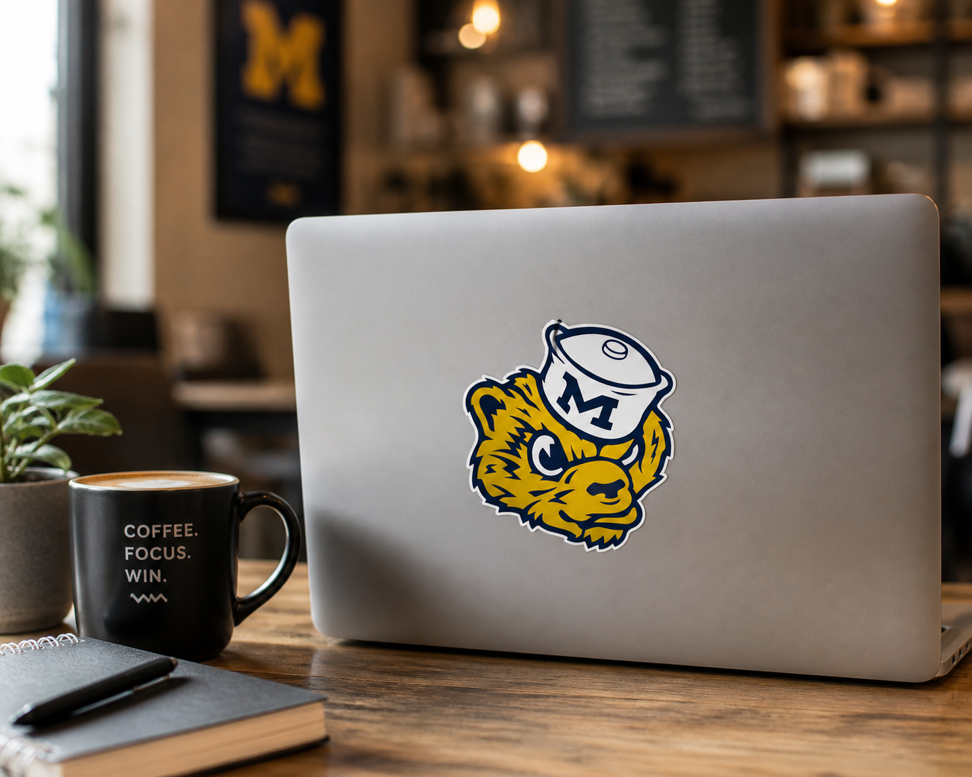 Michigan Wolverines College Vinyl Decal – Waterproof Car & Laptop Sticker (Multiple Sizes)