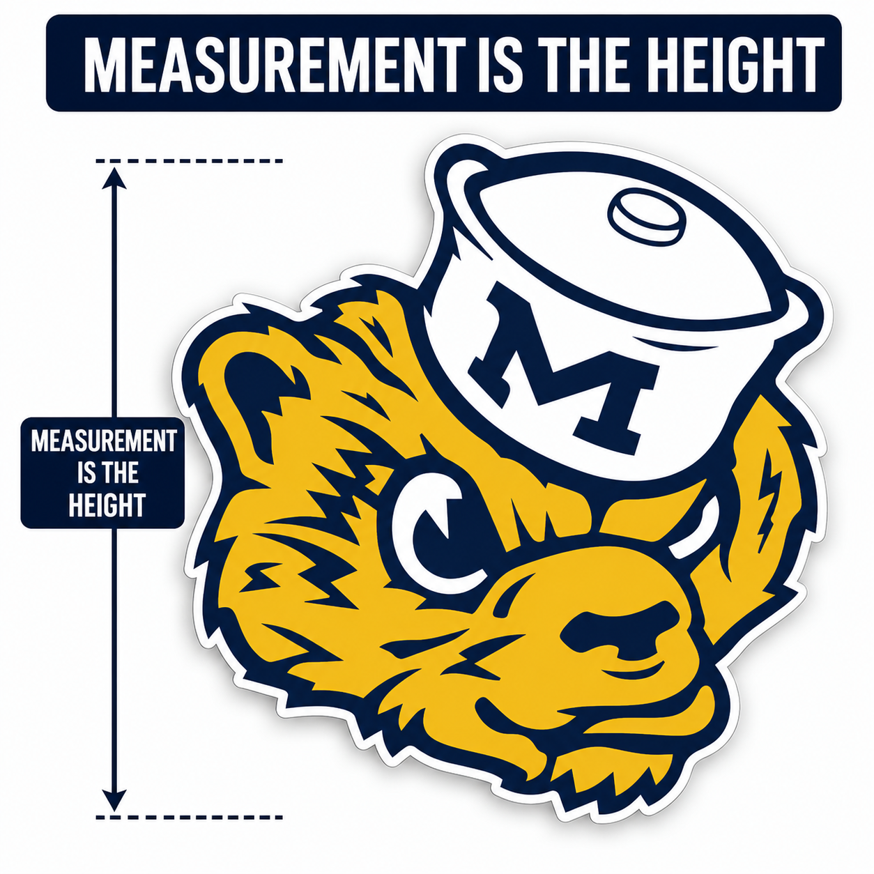 Michigan Wolverines College Vinyl Decal – Waterproof Car & Laptop Sticker (Multiple Sizes)