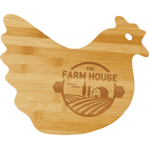 Bamboo Hen Shaped Cutting Board - 13 1/2" x 10 7/8"