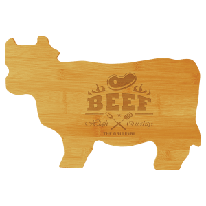 Bamboo Cow Shaped Cutting Board -  14 3/4" x 9 3/4"