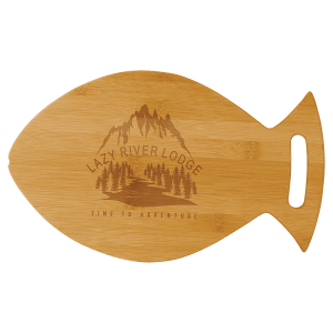 Bamboo Fish Shaped Cutting Board  -  14" x 8 1/2"