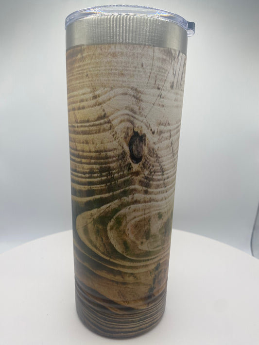 Wood & leather look tumbler