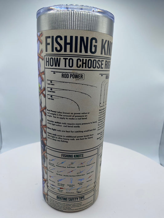 Fishing knowledge - Skinny tumbler - UV printed