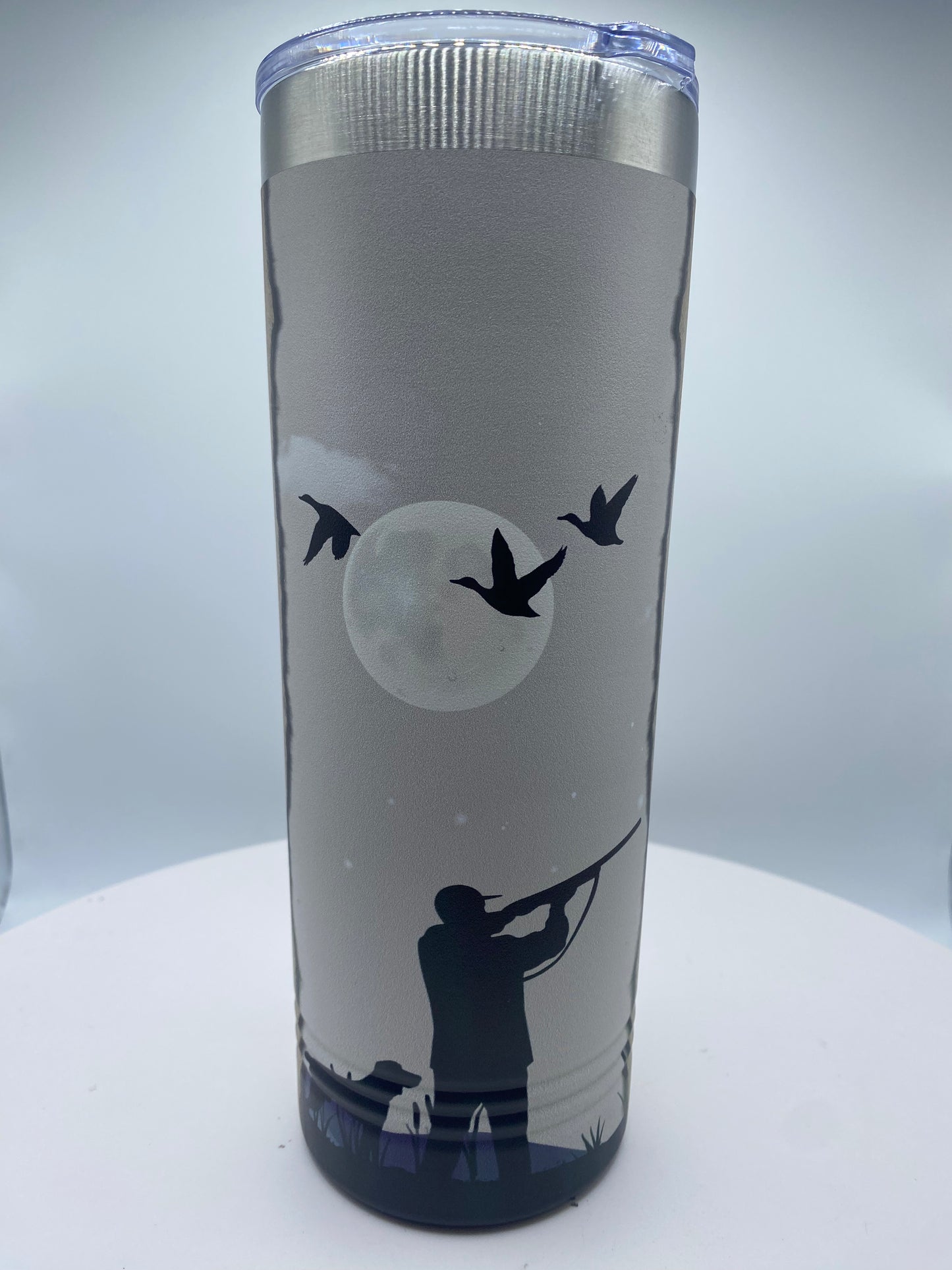 Duck hunting knowledge - skinny tumbler - UV printed