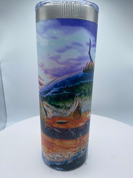 Fish - skinny tumbler - UV printed