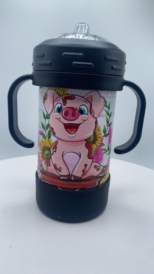 Pig - Sippy Cup - UV Printed
