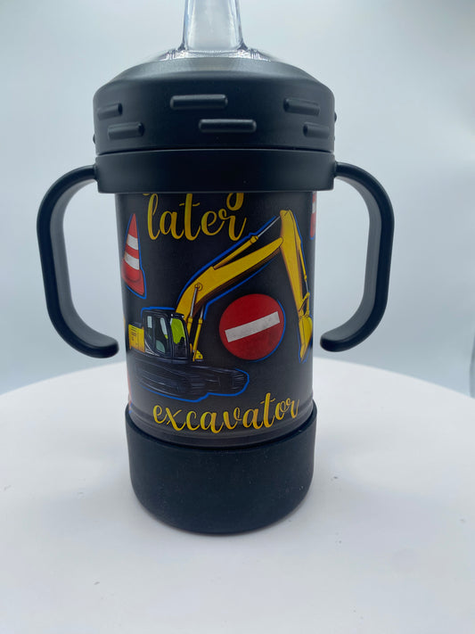 Excavator - Sippy Cup - UV printed