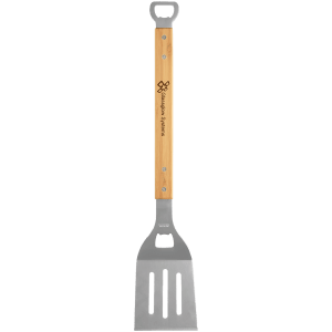 Bamboo Barbeque Spatula with Bottle Opener  19 1/4"