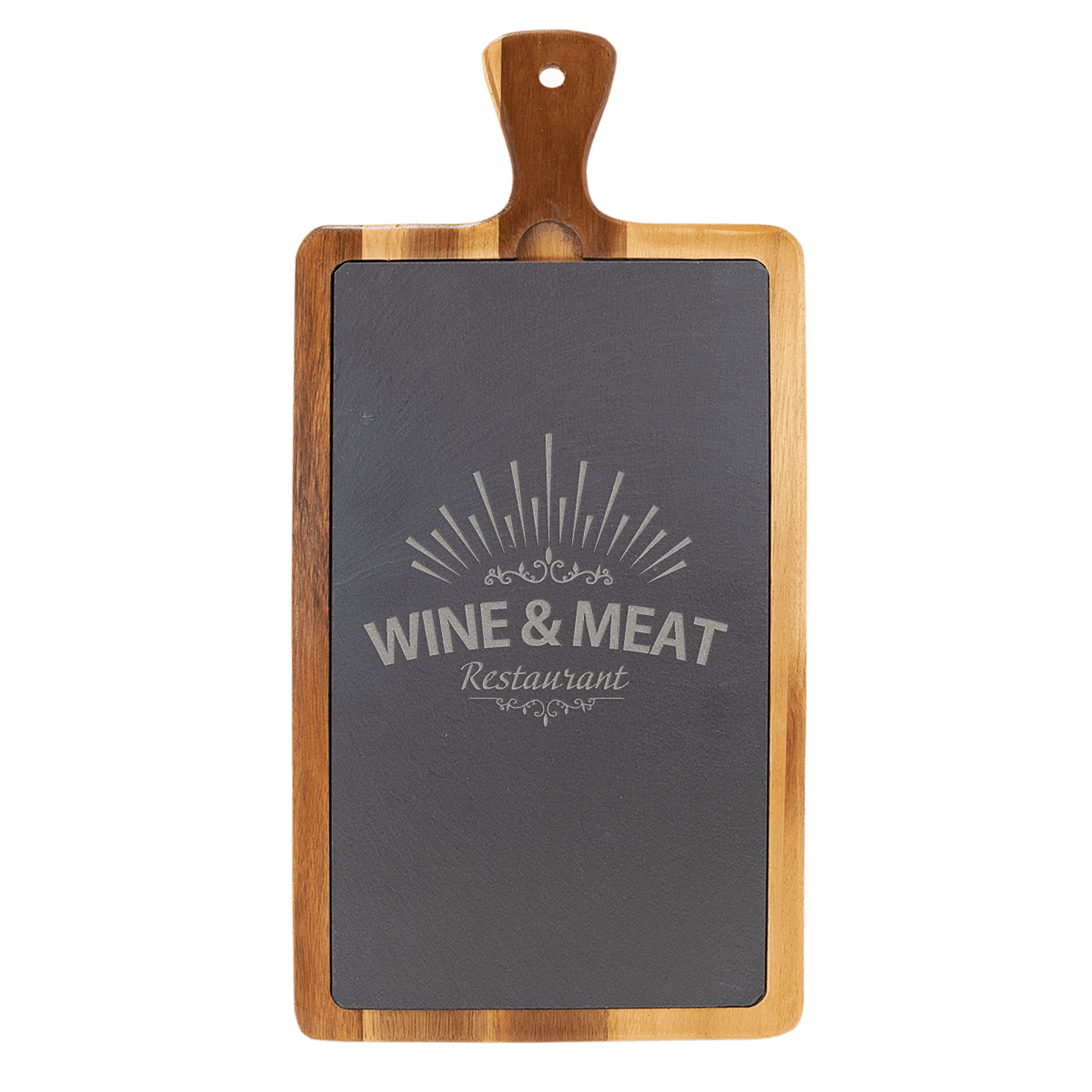 Acacia Wood/Slate Cutting Board - 16" x 7 3/4"