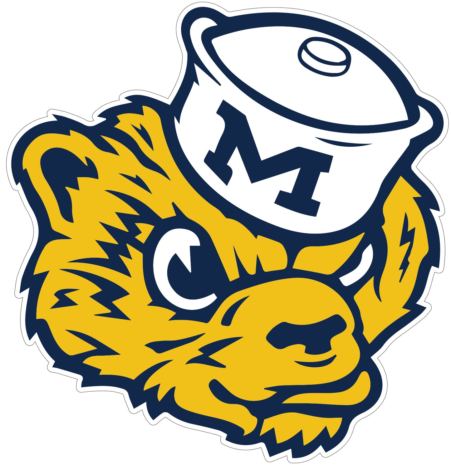 Michigan Wolverines College Vinyl Decal – Waterproof Car & Laptop Sticker (Multiple Sizes)