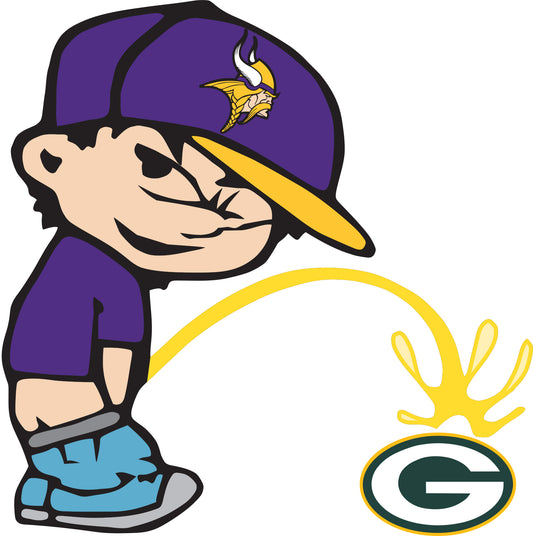 Calvin Piss On Decal - Minnesota Vikings Piss On Packers